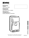 Kenmore 241858201 Refrigerator User Manual