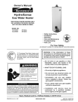 Kenmore 153.33443 Water Heater User Manual