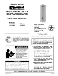 Kenmore 153.33385 Water Heater User Manual