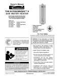 Kenmore 153.333315 HA Water Heater User Manual