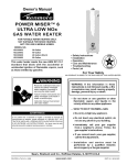 Kenmore 153.33062 Water Heater User Manual