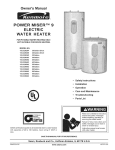 Kenmore 153.329264 38 GALLON SHORT Water Heater User Manual