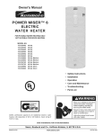 Kenmore 153.326362 30 GAL. Water Heater User Manual
