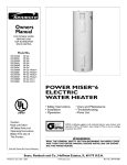Kenmore 153.326361 Water Heater User Manual