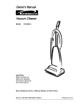 Kenmore 116.38412 Vacuum Cleaner User Manual