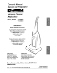 Kenmore 116.36932 Vacuum Cleaner User Manual