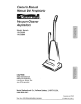Kenmore 116.32189 Vacuum Cleaner User Manual