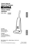 Kenmore 116.31912 Vacuum Cleaner User Manual