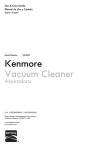 Kenmore 116.31591 Vacuum Cleaner User Manual