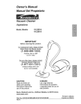 Kenmore 116.28614 Vacuum Cleaner User Manual