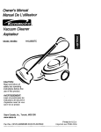 Kenmore 116.23637C Vacuum Cleaner User Manual