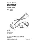 Kenmore 116.20512 Vacuum Cleaner User Manual