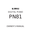 Kawai PN81 Musical Instrument User Manual