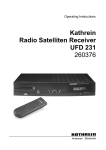 Kathrein UFD 231 Satellite Radio User Manual