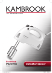 Kambrook KHM10 Music Mixer User Manual