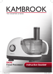 Kambrook KFP95 Food Processor User Manual