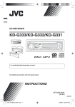 JVC KD-G333 CD Player User Manual