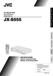 JVC JX-B555 Stereo Receiver User Manual