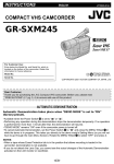 JVC GR-SXM245 Camcorder User Manual