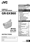 JVC GR-SX860 Camcorder User Manual