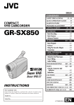 JVC GR-SX850 Camcorder User Manual