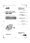 JVC GR-D47 Camcorder User Manual