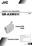 JVC GR-AXM511 Camcorder User Manual