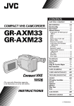 JVC GR-AXM33 Camcorder User Manual