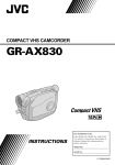 JVC GR-AX830 Camcorder User Manual