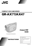 JVC GR-AX47 Camcorder User Manual