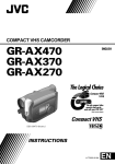 JVC GR-AX370 Camcorder User Manual