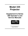 JVC 335 Projector User Manual