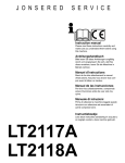 Jonsered LT2118A Lawn Mower User Manual
