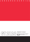 Jonsered GT2123 Brush Cutter User Manual