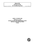 Johnson Controls CSV060B-240B Air Conditioner User Manual