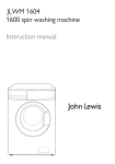 John Lewis JLWM 1604 Washer User Manual