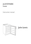 John Lewis JLUCFZW6002 Freezer User Manual