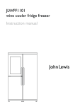John Lewis JLFZW1601 Freezer User Manual
