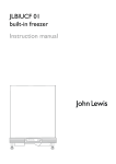 John Lewis JLBIUCF 01 Freezer User Manual