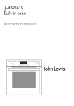 John Lewis JLBIOS610 Oven User Manual