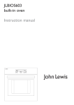 John Lewis JLBIOS603 Oven User Manual