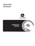 John Deere HR-G1700i Portable Generator User Manual