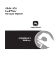 John Deere HR-2410GH Pressure Washer User Manual
