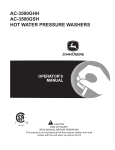 John Deere AC-3500GSH Pressure Washer User Manual