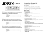 Jensen Tools CDH900 Car Stereo System User Manual