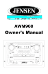 Jensen Tools AWM 960 Car Stereo System User Manual