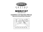 Jensen MSR2107 Marine Radio User Manual