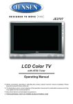 Jensen JE2608 Flat Panel Television User Manual