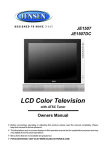 Jensen JE1507DC Flat Panel Television User Manual