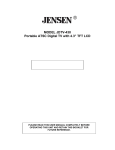 Jensen JDTV-430 Handheld TV User Manual